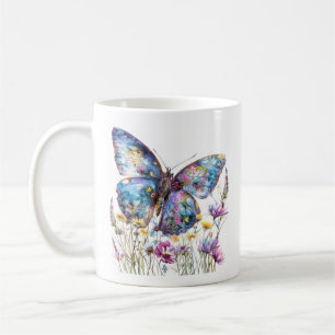 Butterfly & Wildblommor Coffee Mugg