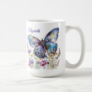 Butterfly & Wildblommor Coffee Mugg