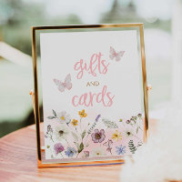 Butterfly Wildblomsterbabypresenter och -kort