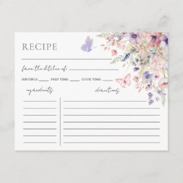 Butterfly Wildflower Recipe Tilläggskort