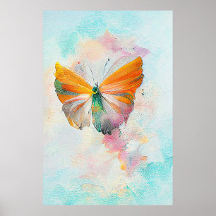 Butterfly Wildlife Animal Nature Watercolor Art Poster