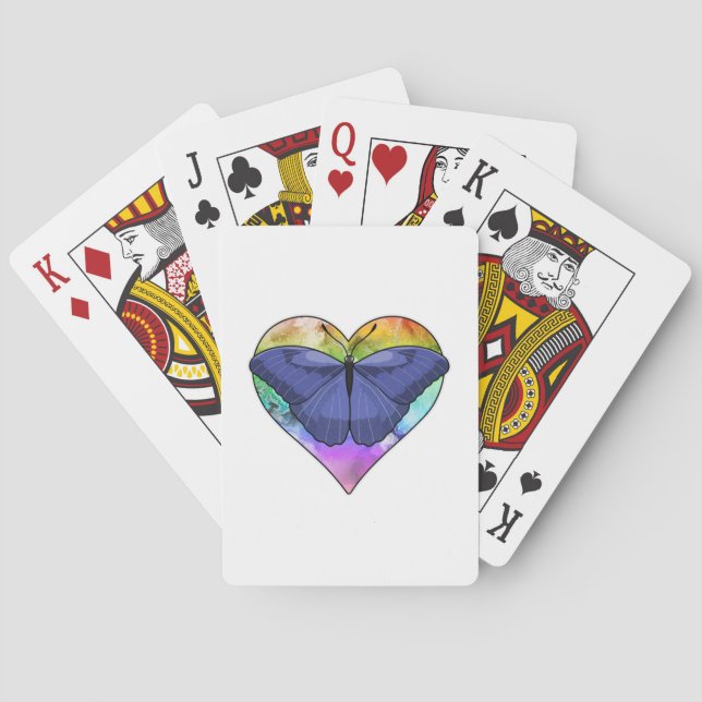 Butterfly with Heart Casinokort (Baksidan)