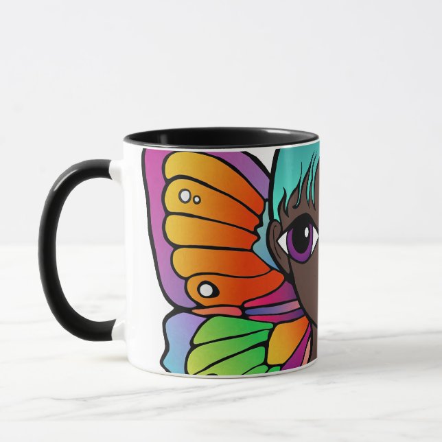 Butterfly Woman Coffee Mugg (Vänster)