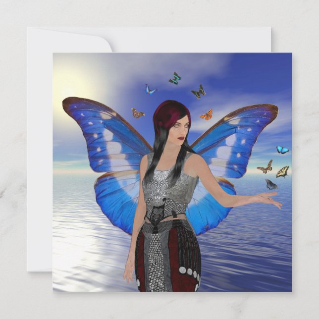 Butterfly Woman Kort (Framsida)