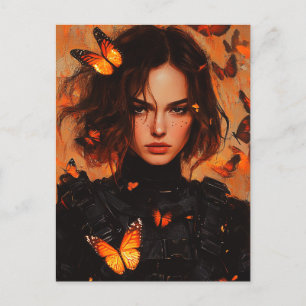 Butterfly Woman-vykort Vykort