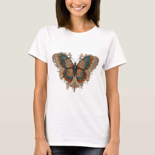 Butterfly Womens T-shirts| T Shirt (Framsida)