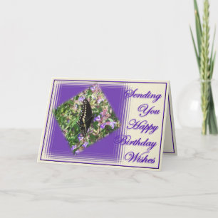 ButterflyBdayWish-anpassa Kort