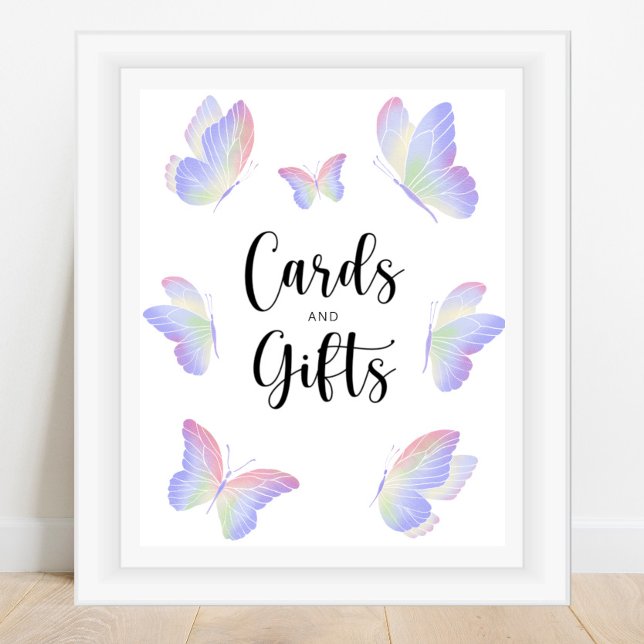 Butterfly's cards and gifts babydusch poster (Skapare uppladdad)