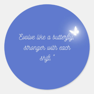 Butterfly's Evolution Runt Klistermärke
