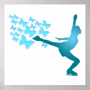 butterflyskaterskridskoåkningaffisch poster