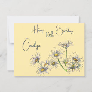 ButterGult Daisy Vattenfärg namn och ålder Födelse Vykort