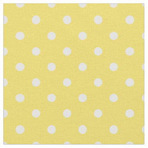 Butterkopp-Gult och vit polka-punkt Tyg