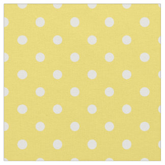 Butterkopp-Gult och vit polka-punkt Tyg