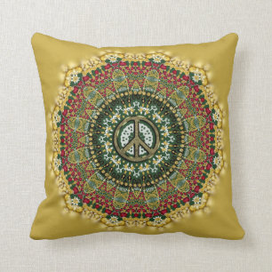 Butterkoppon Boho Mandala Fredstecken Cushion Kudde