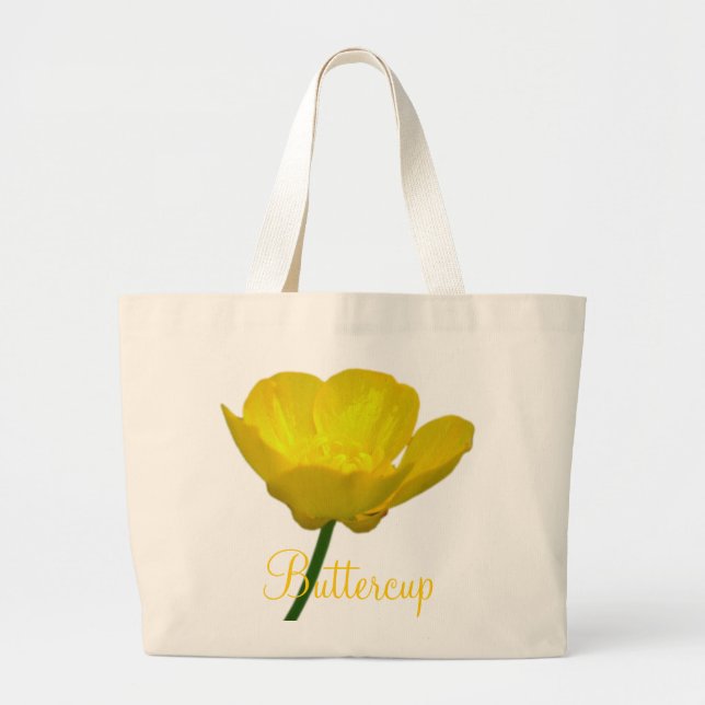 Butterkoppsblommor Tote Bag Wildlfower Beach Bags Jumbo Tygkasse (Framsidan)