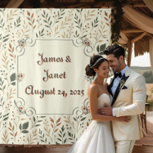 Butterkräm Löv Bröllop BackDrop