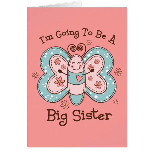 Butterly framtida stor syrran hälsningskort (Framsidan)