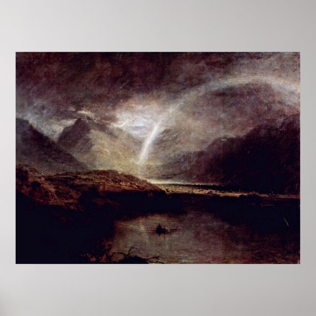 Buttermere Sjö av Joseph Mallord William Turner Poster (Framsidan)