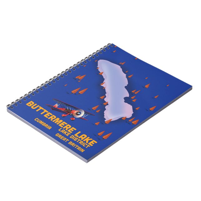 Buttermere sjö, distriktsaffisch för sjö anteckningsbok (Vänstra Sidan)