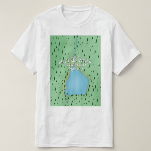 Buttermere sjö, Lake District reseraffisch T Shirt (Design framsida)