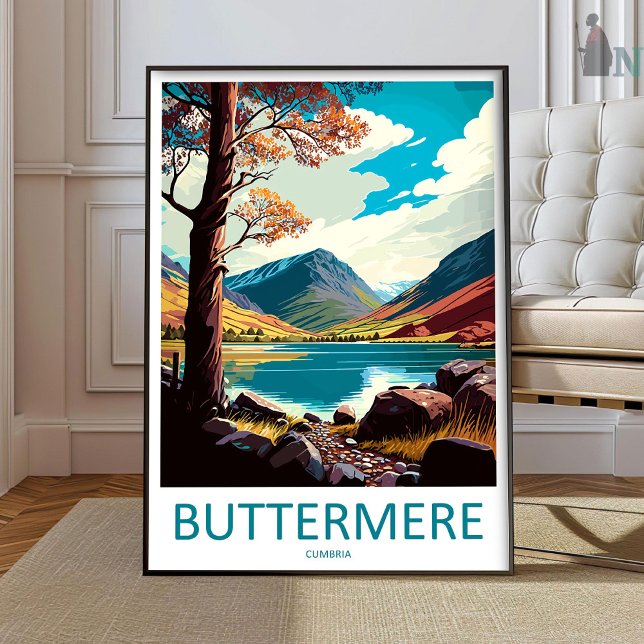Buttermere Travel Print Wall Art Buttermere Wall H Poster (Skapare uppladdad)