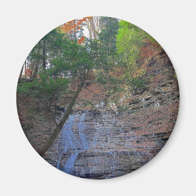 Buttermilk Falls Cuyahoga nationalpark Ohio Magnet (Framsidan)