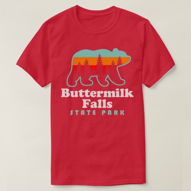 Buttermilk Falls State Park Ithaca New York Bear T Shirt (Design framsida)