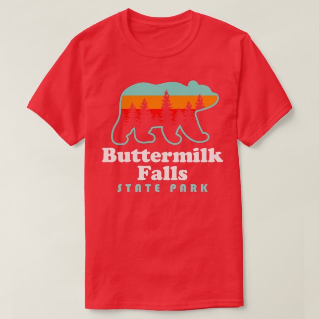 Buttermilk Falls State Park Ithaca New York Bear T Shirt (Design framsida)