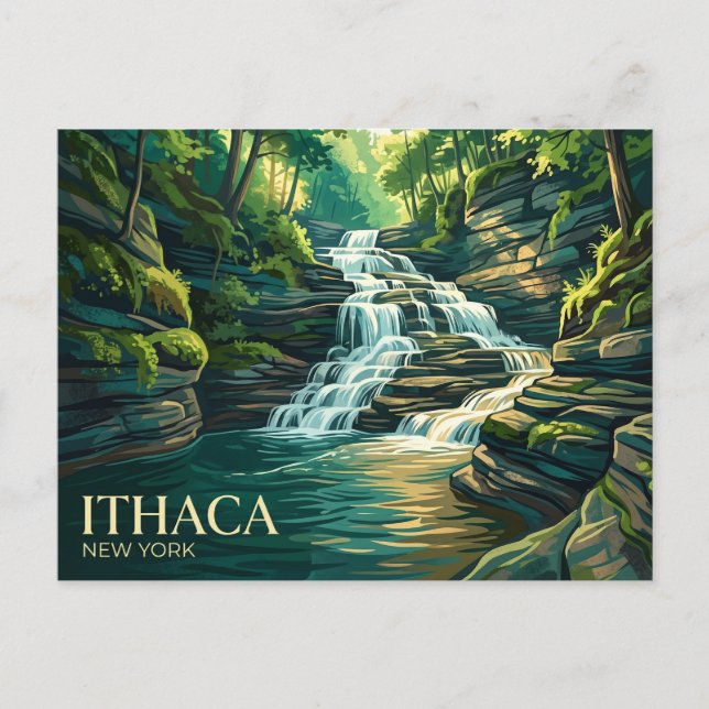Buttermilk Falls State Park USA Vykort (Framsida)