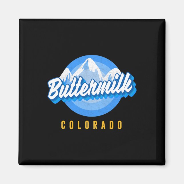 Buttermilk Snowboarding Co Ski Colorado Mountain S Magnet (Framsidan)