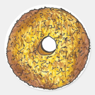 Butternut Crunch Donut Doughnut Breakfast Pastry Runt Klistermärke