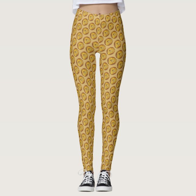 Butternut Crunch Golden Breakfast Donut Doughnut Leggings (Framsida)