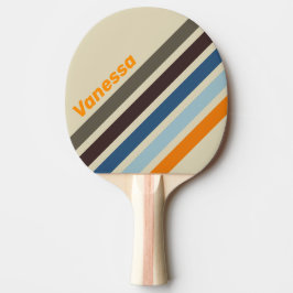 Butternut Fade Vinklad Randig med Namn Pingisracket