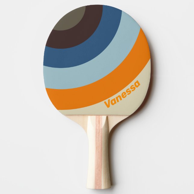 Butternut Förtonande Cirkel Rand med Namn Pingisracket (Baksidan)