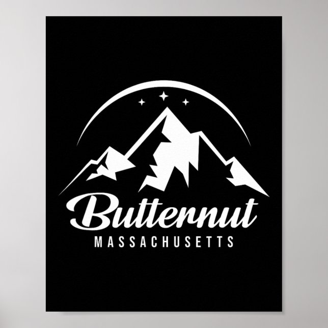 Butternut Machusetts Ski Resort Skiing Snowboardin Poster (Framsidan)