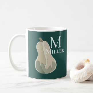 Butternut Squash Thanksgivingfest Monogram Kaffemugg
