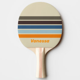 Butternutblekning över randning med namn pingisracket