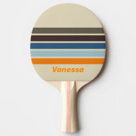 Butternutblekning över randning med namn pingisracket