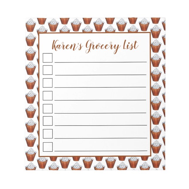 Butterscotch Pudding Whipping Cream Southern Food Anteckningsblock (Framsida)