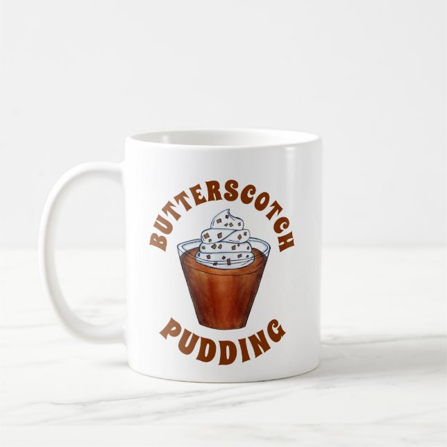 Butterscotch Pudding Whipping Cream Southern Food Kaffemugg (Vänster)