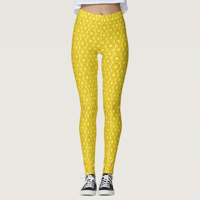 Butterscotch Retro Donuts Leggings (Framsida)