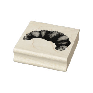 Buttery Flaky Croissant Fransk Crescent Pastry Stämpel