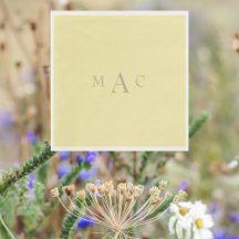 Buttery Gult Monogram Bröllop Cocktail