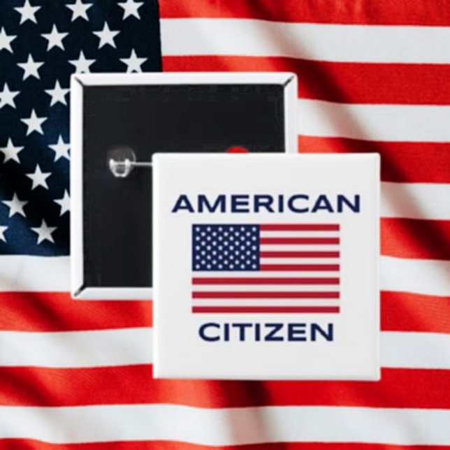 Button American Citizen Bold USA flagga Knapp (Skapare uppladdad)