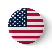 Button American Flagga Round