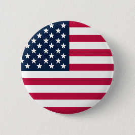 Button American Flagga Round Knapp