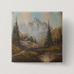 Button Ann Hayes Painting Bavarian Dream Knapp