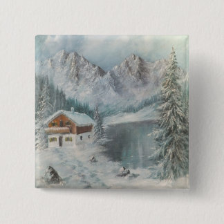 Button Ann Hayes Painting Bavarian Snö Dream Knapp