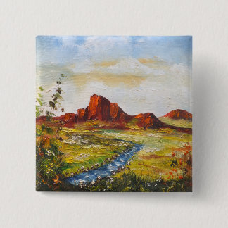 Button Ann Hayes Painting Red Sten Canyan Knapp