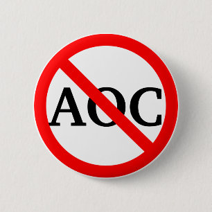 Button Anti AOC Alexandria Ocasio Cortez Knapp